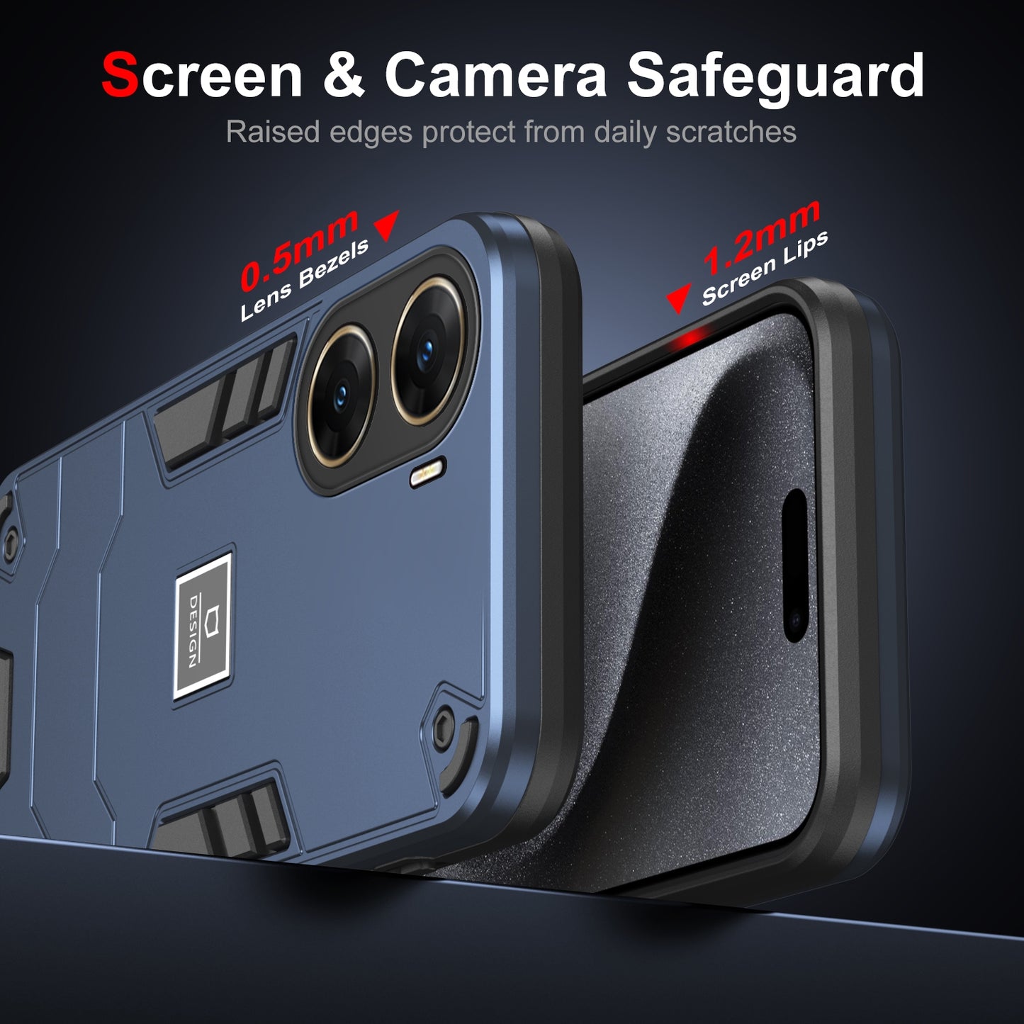 vivo V29e 2 in 1 Shockproof, Lightweight Phone Case with TPU+PC Material, Fashionable Design, and Precise Cut-outs