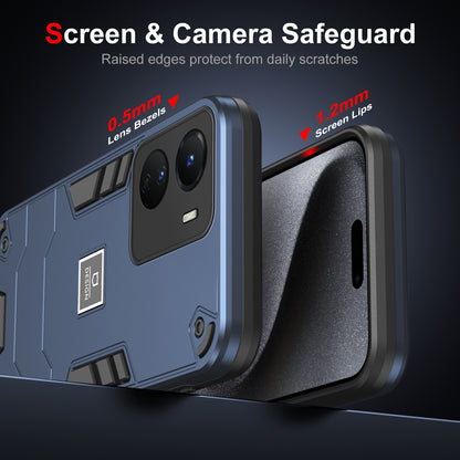 vivo Y16 2 in 1 Shockproof, Lightweight Phone Case with TPU+PC Material, Fashionable Design, and Precise Cut-outs