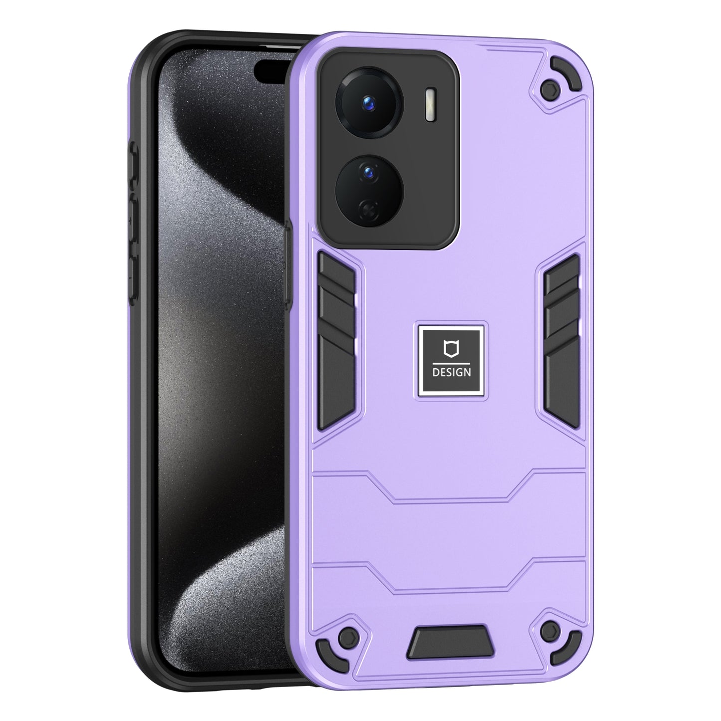 vivo Y16 2 in 1 Shockproof, Lightweight Phone Case with TPU+PC Material, Fashionable Design, and Precise Cut-outs