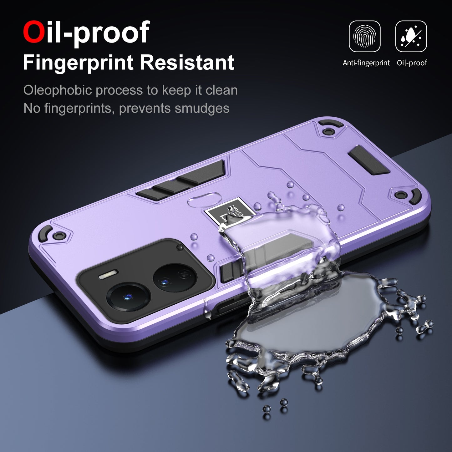 vivo Y16 2 in 1 Shockproof, Lightweight Phone Case with TPU+PC Material, Fashionable Design, and Precise Cut-outs