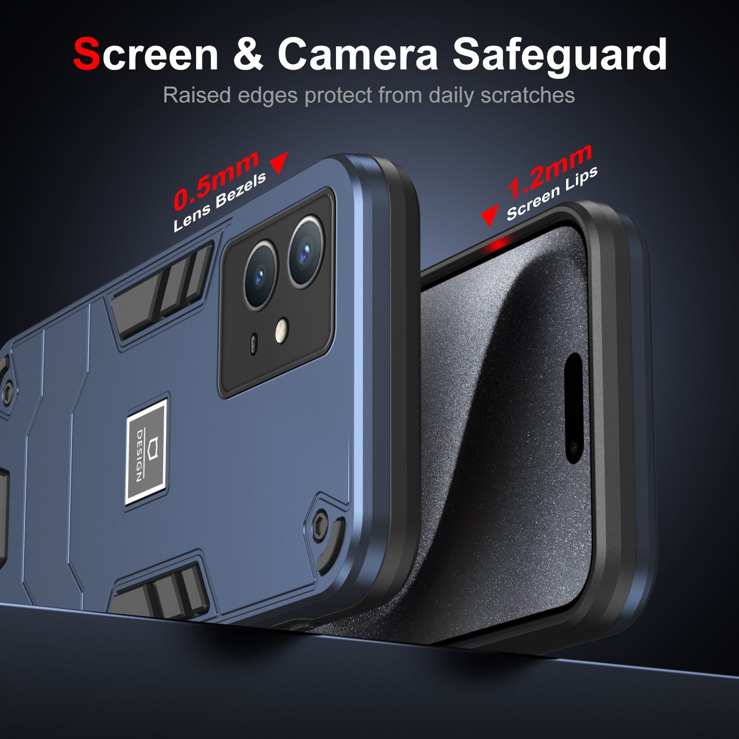 vivo Y33s 2 in 1 Shockproof, Lightweight Phone Case with TPU+PC Material, Fashionable Design, and Precise Cut-outs