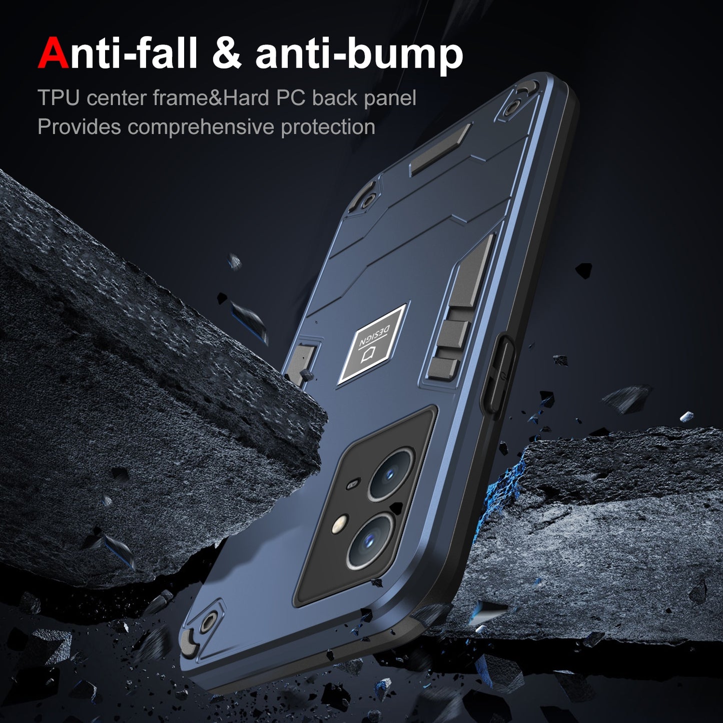 vivo Y33s 2 in 1 Shockproof, Lightweight Phone Case with TPU+PC Material, Fashionable Design, and Precise Cut-outs