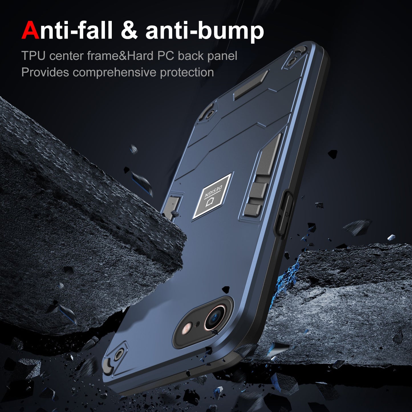 iPhone SE 2020 2 in 1 Shockproof, Lightweight Phone Case with TPU+PC Material, Fashionable Design, and Precise Cut-outs
