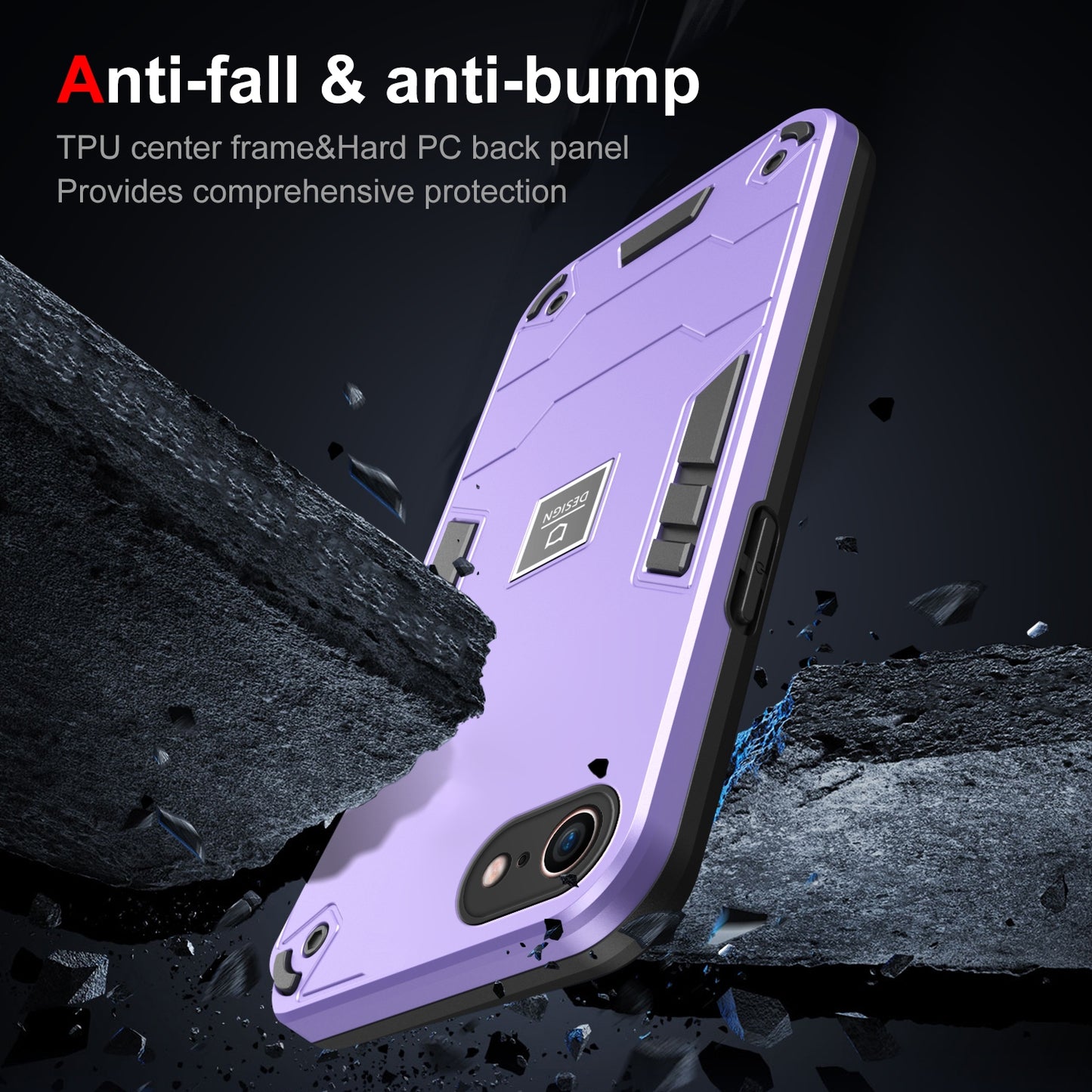 iPhone SE 2020 2 in 1 Shockproof, Lightweight Phone Case with TPU+PC Material, Fashionable Design, and Precise Cut-outs