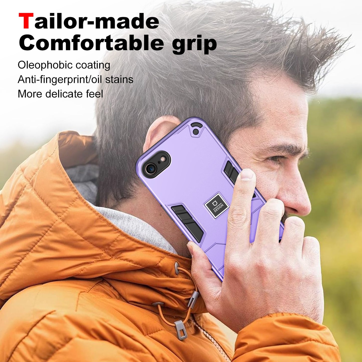 iPhone SE 2022 2 in 1 Shockproof, Lightweight Phone Case with TPU+PC Material, Fashionable Design, and Precise Cut-outs