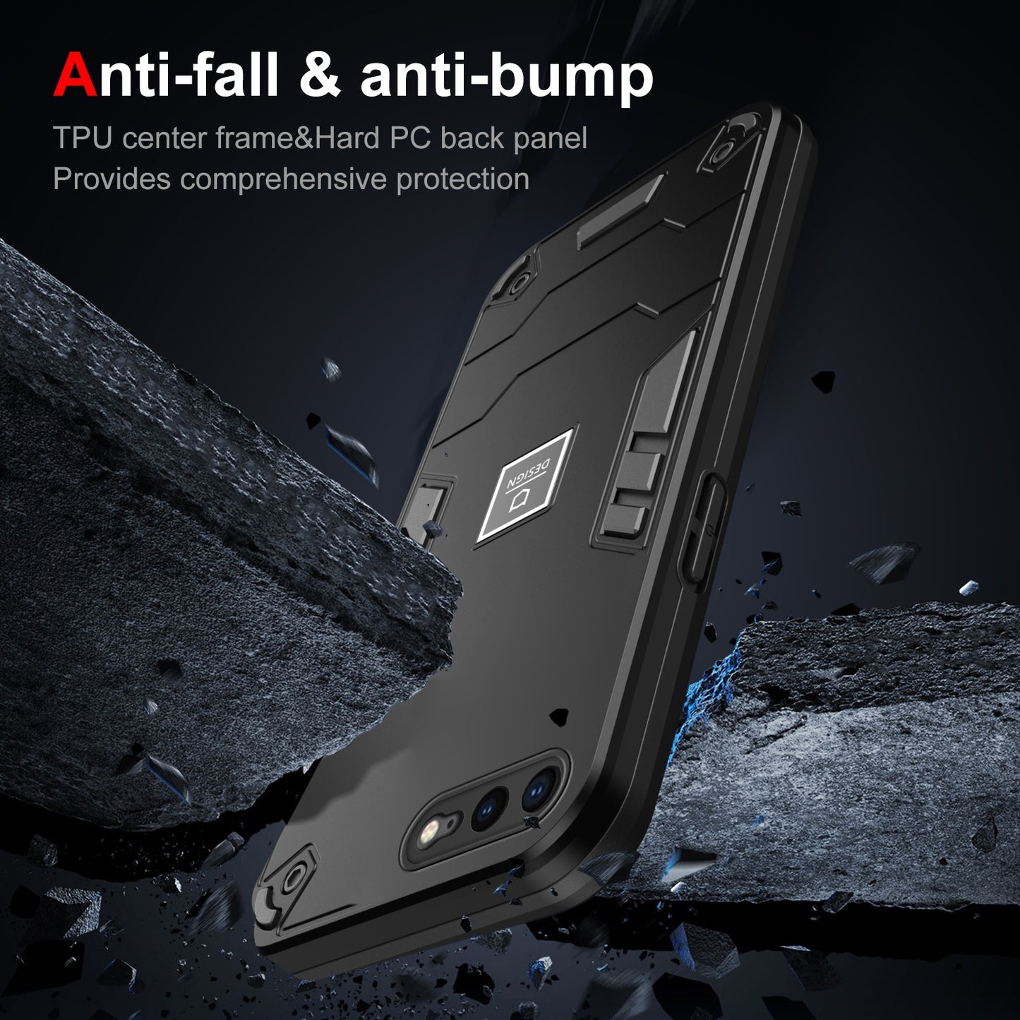 iPhone 8 Plus 2 in 1 Shockproof, Lightweight Phone Case with TPU+PC Material, Fashionable Design, and Precise Cut-outs