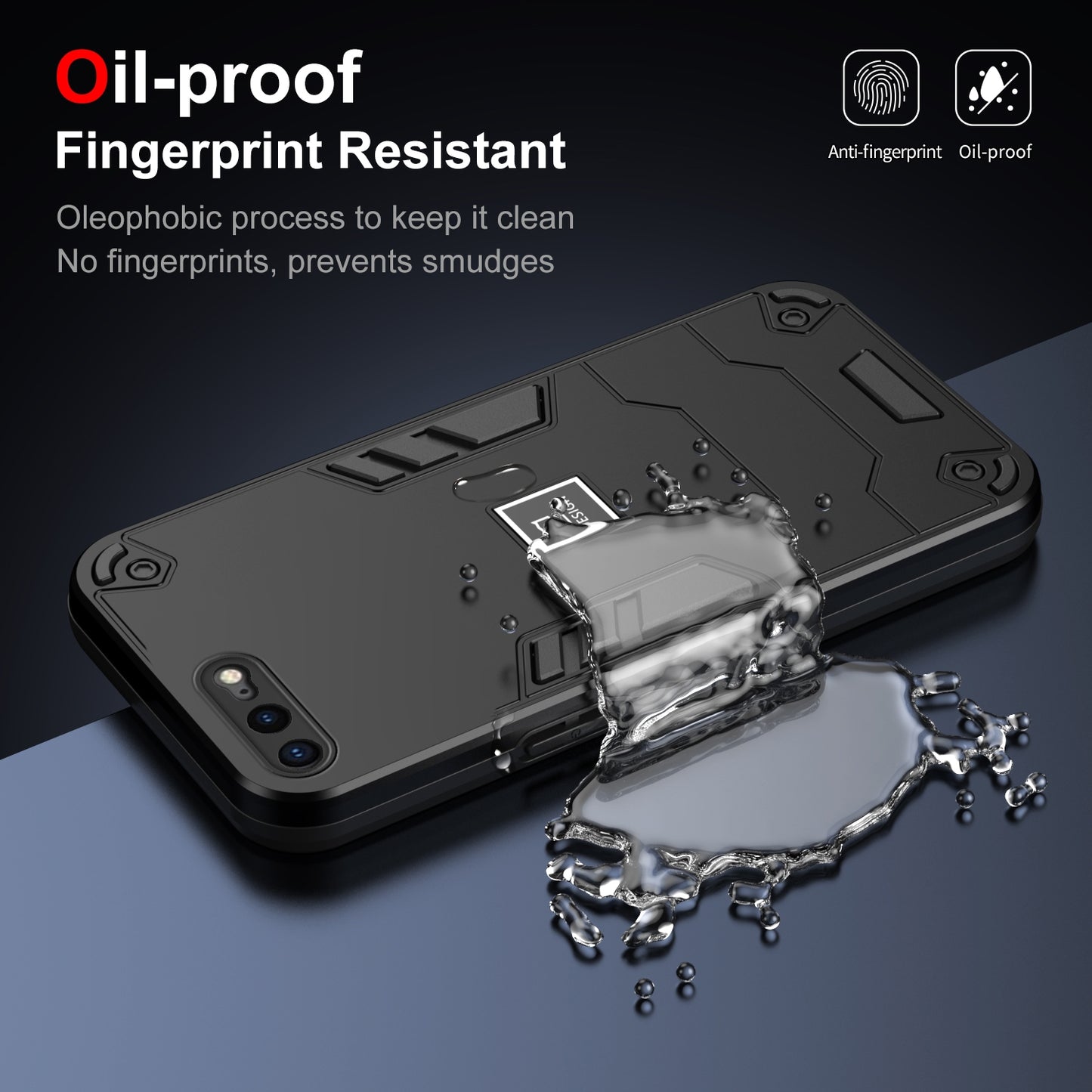 iPhone 8 Plus 2 in 1 Shockproof, Lightweight Phone Case with TPU+PC Material, Fashionable Design, and Precise Cut-outs