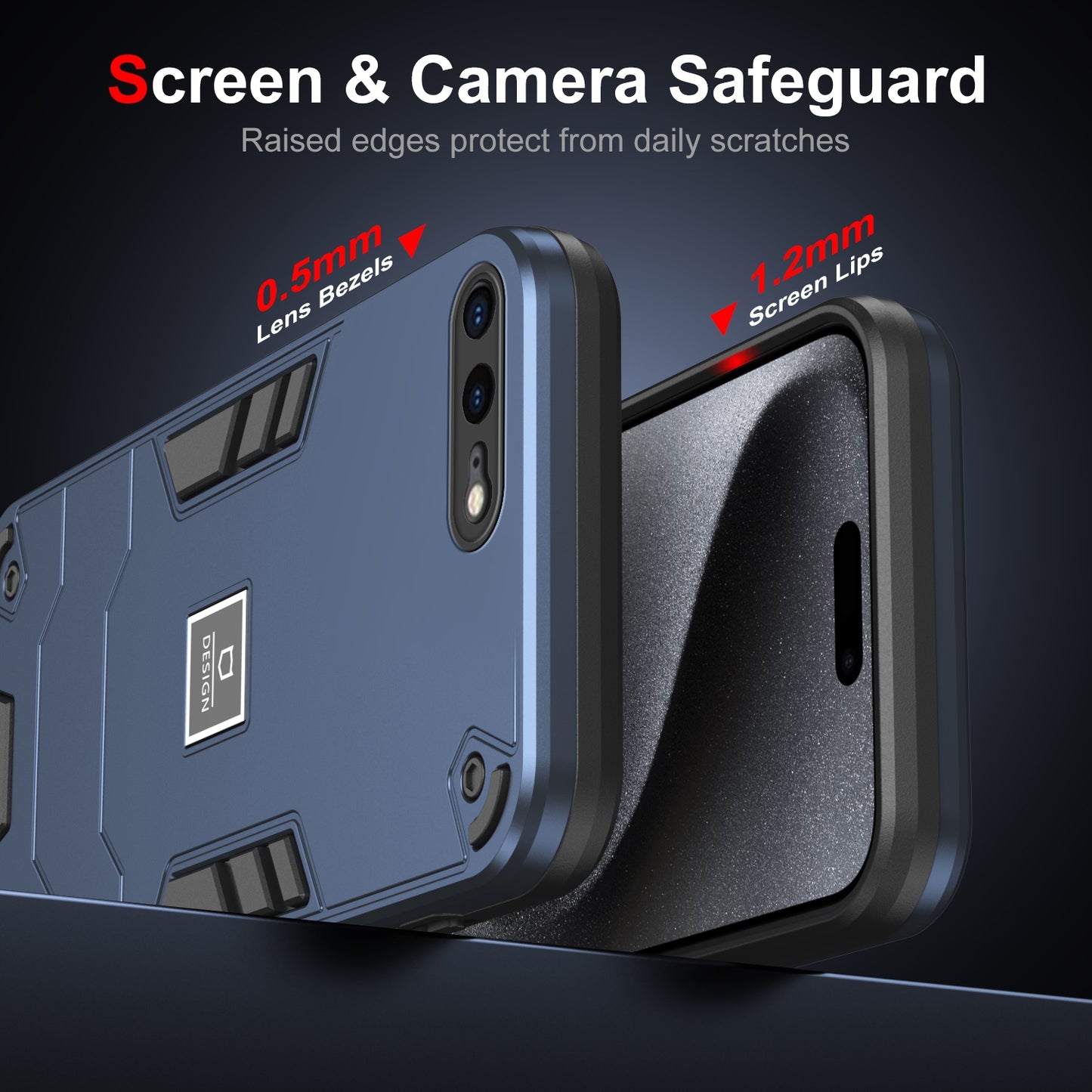 iPhone 8 Plus 2 in 1 Shockproof, Lightweight Phone Case with TPU+PC Material, Fashionable Design, and Precise Cut-outs
