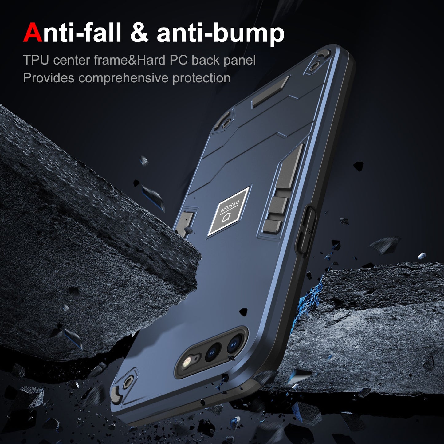 iPhone 8 Plus 2 in 1 Shockproof, Lightweight Phone Case with TPU+PC Material, Fashionable Design, and Precise Cut-outs