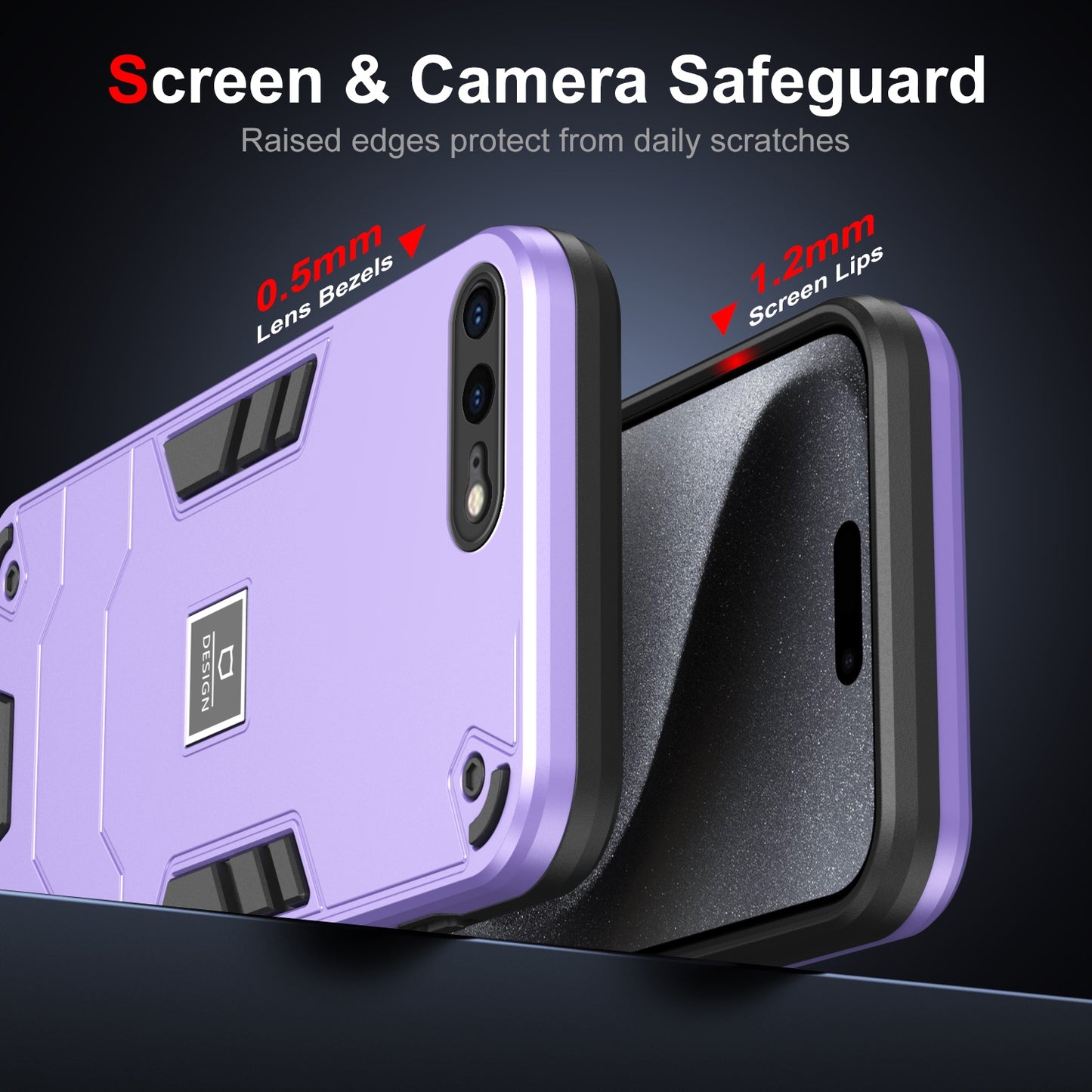 iPhone 8 Plus 2 in 1 Shockproof, Lightweight Phone Case with TPU+PC Material, Fashionable Design, and Precise Cut-outs