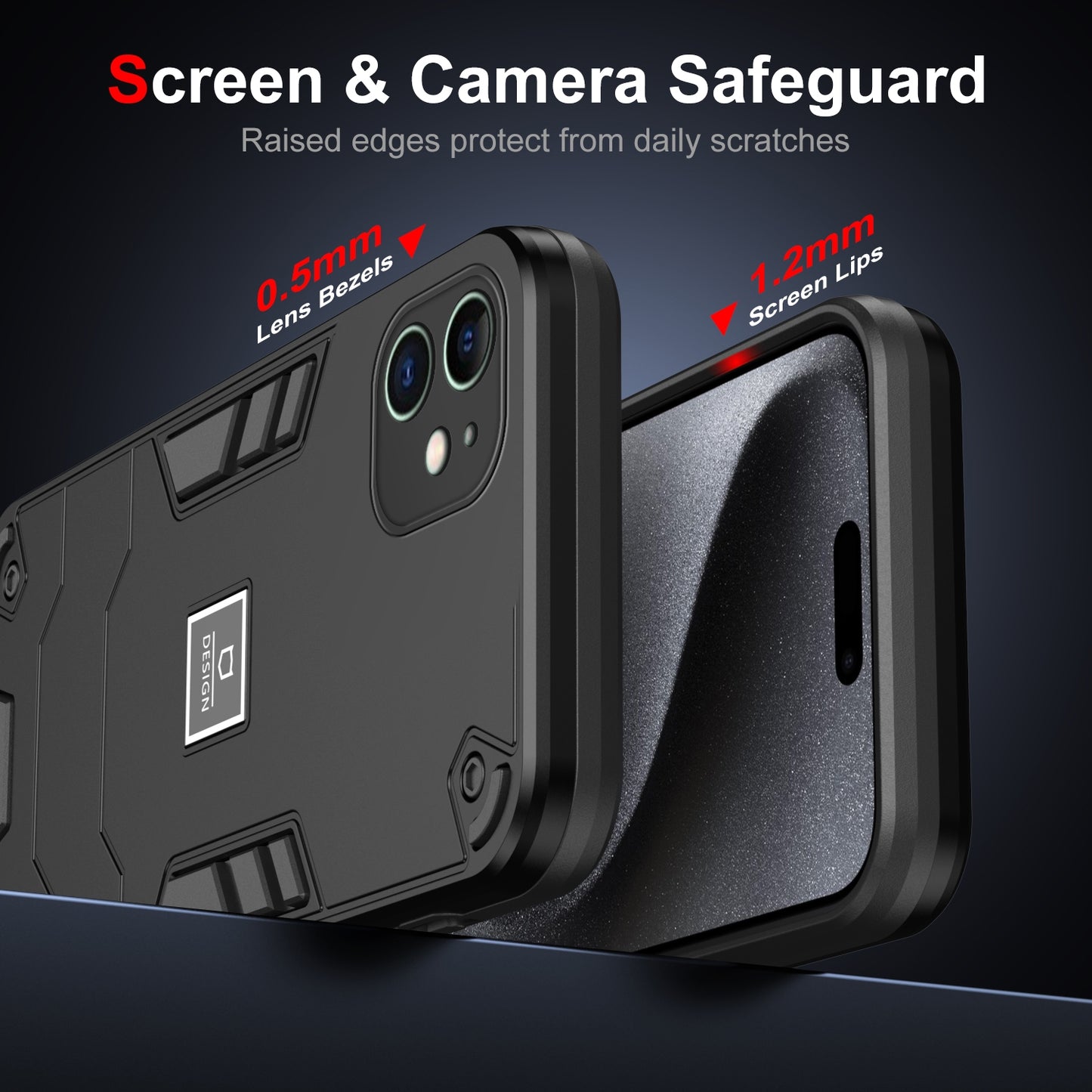 iPhone 11 2 in 1 Shockproof, Lightweight Phone Case with TPU+PC Material, Fashionable Design, and Precise Cut-outs