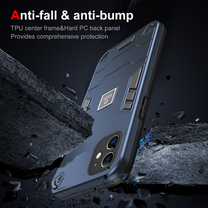 iPhone 11 2 in 1 Shockproof, Lightweight Phone Case with TPU+PC Material, Fashionable Design, and Precise Cut-outs