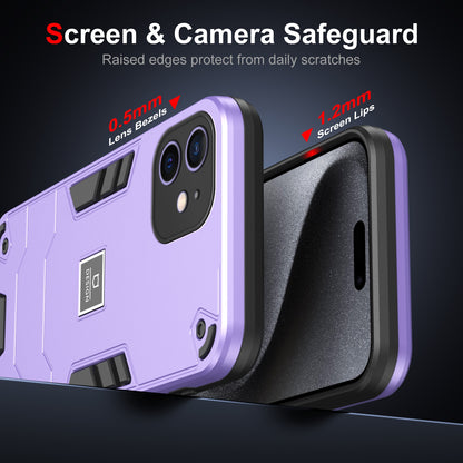 iPhone 12 2 in 1 Shockproof, Lightweight Phone Case with TPU+PC Material, Fashionable Design, and Precise Cut-outs