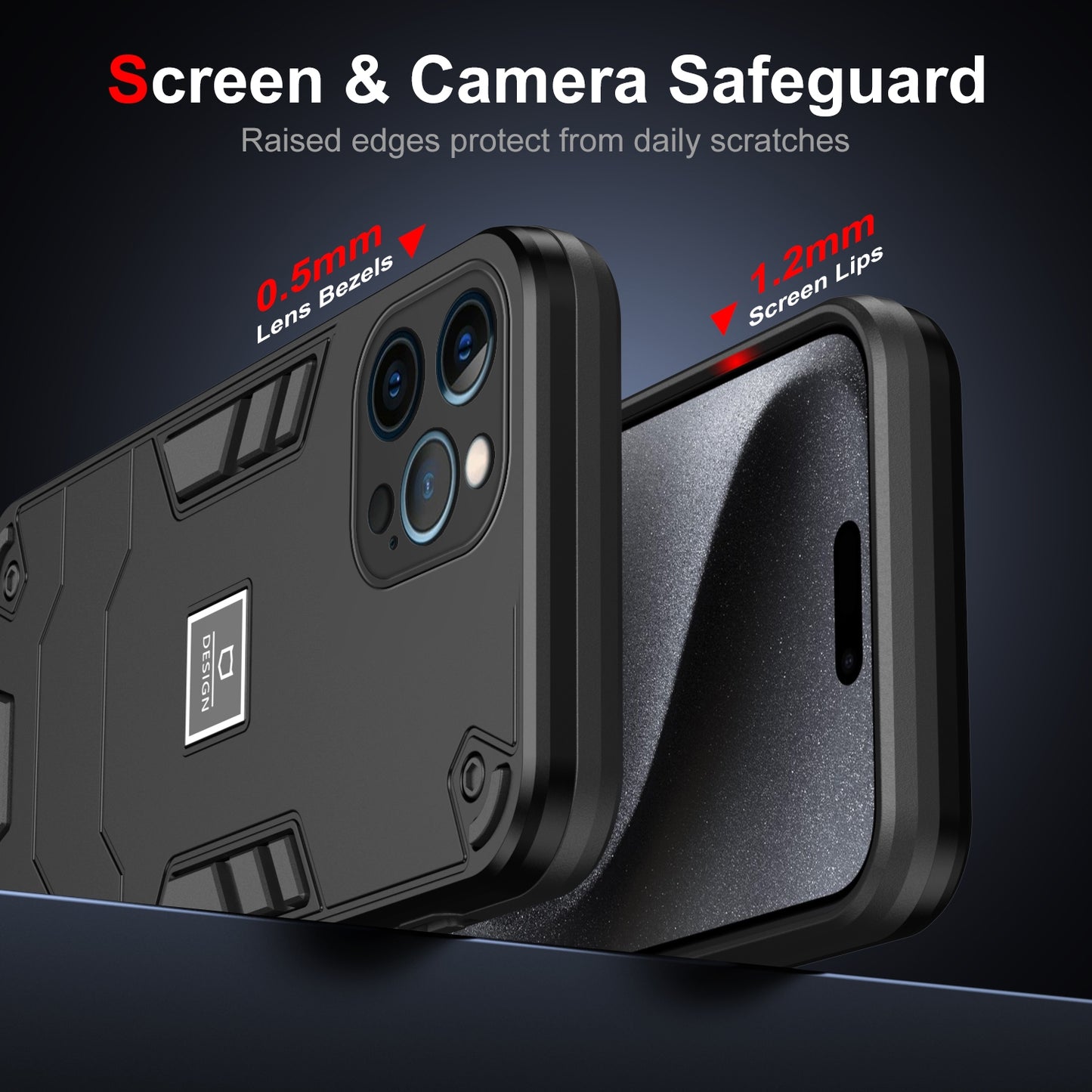 iPhone 12 Pro Max 2 in 1 Shockproof, Lightweight Phone Case with TPU+PC Material, Fashionable Design, and Precise Cut-outs