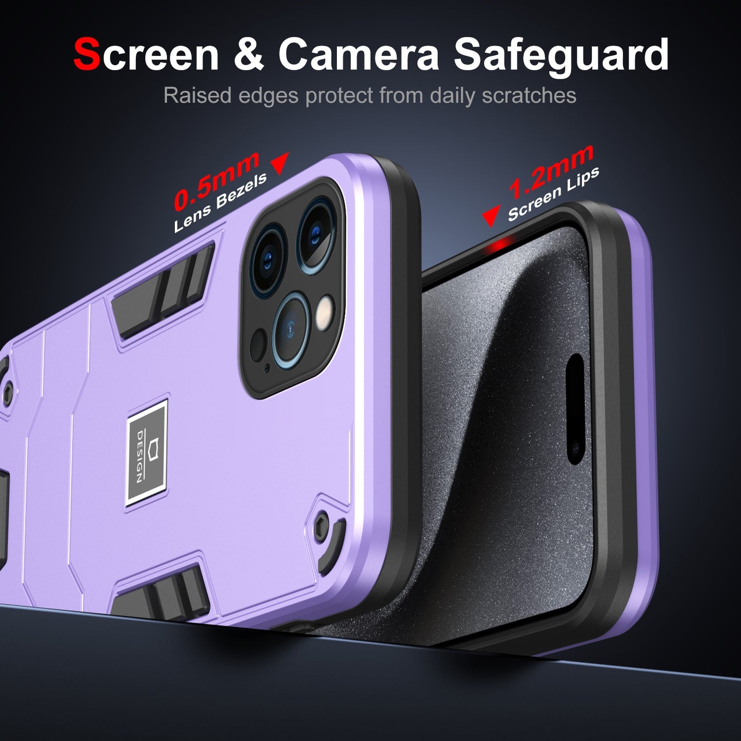 iPhone 12 Pro Max 2 in 1 Shockproof, Lightweight Phone Case with TPU+PC Material, Fashionable Design, and Precise Cut-outs
