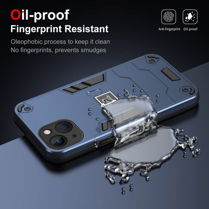 iPhone 13 2 in 1 Shockproof, Lightweight Phone Case with TPU+PC Material, Fashionable Design, and Precise Cut-outs