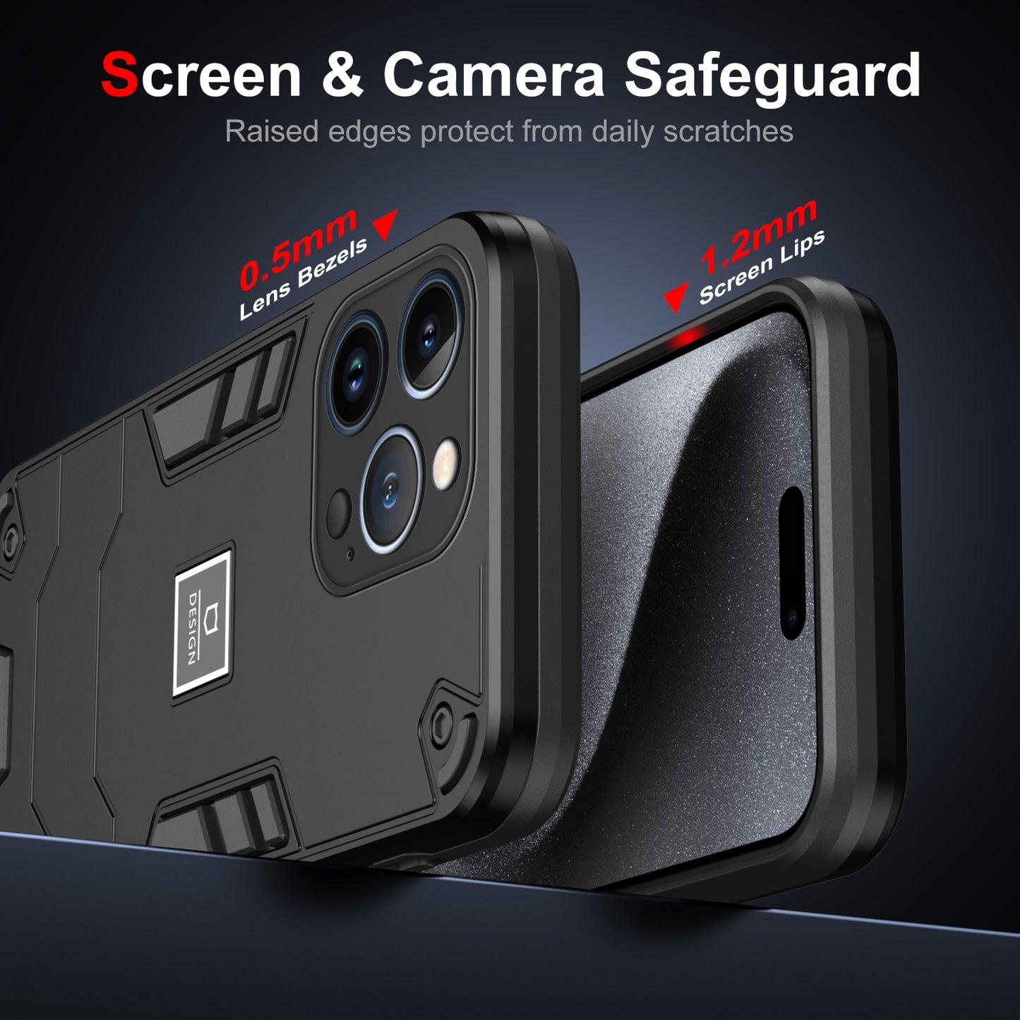 iPhone 13 Pro 2 in 1 Shockproof, Lightweight Phone Case with TPU+PC Material, Fashionable Design, and Precise Cut-outs