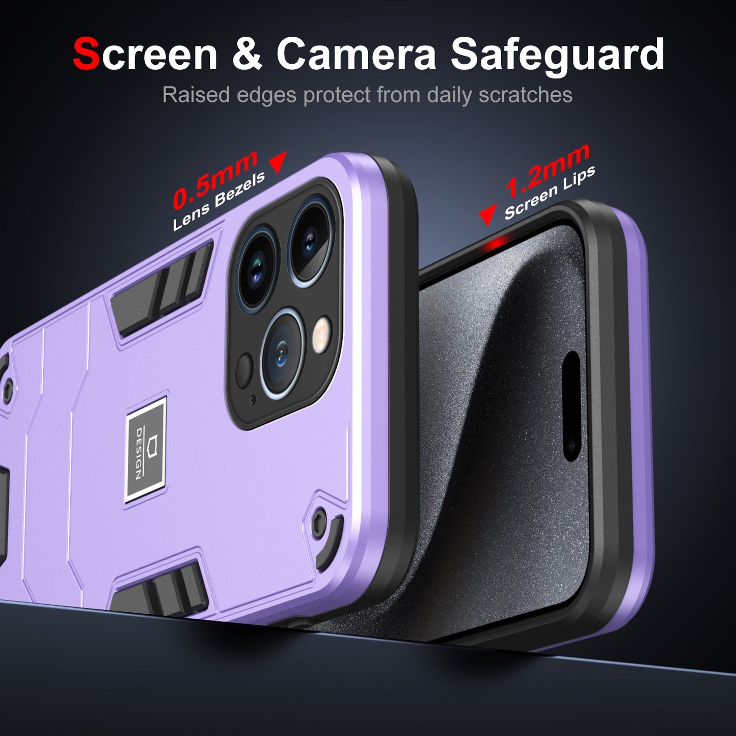 iPhone 13 Pro Max 2 in 1 Shockproof, Lightweight Phone Case with TPU+PC Material, Fashionable Design, and Precise Cut-outs