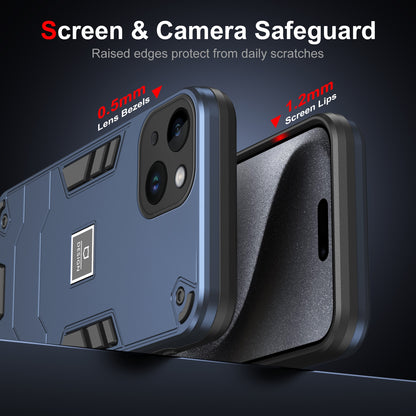 iPhone 14 2 in 1 Shockproof, Lightweight Phone Case with TPU+PC Material, Fashionable Design, and Precise Cut-outs