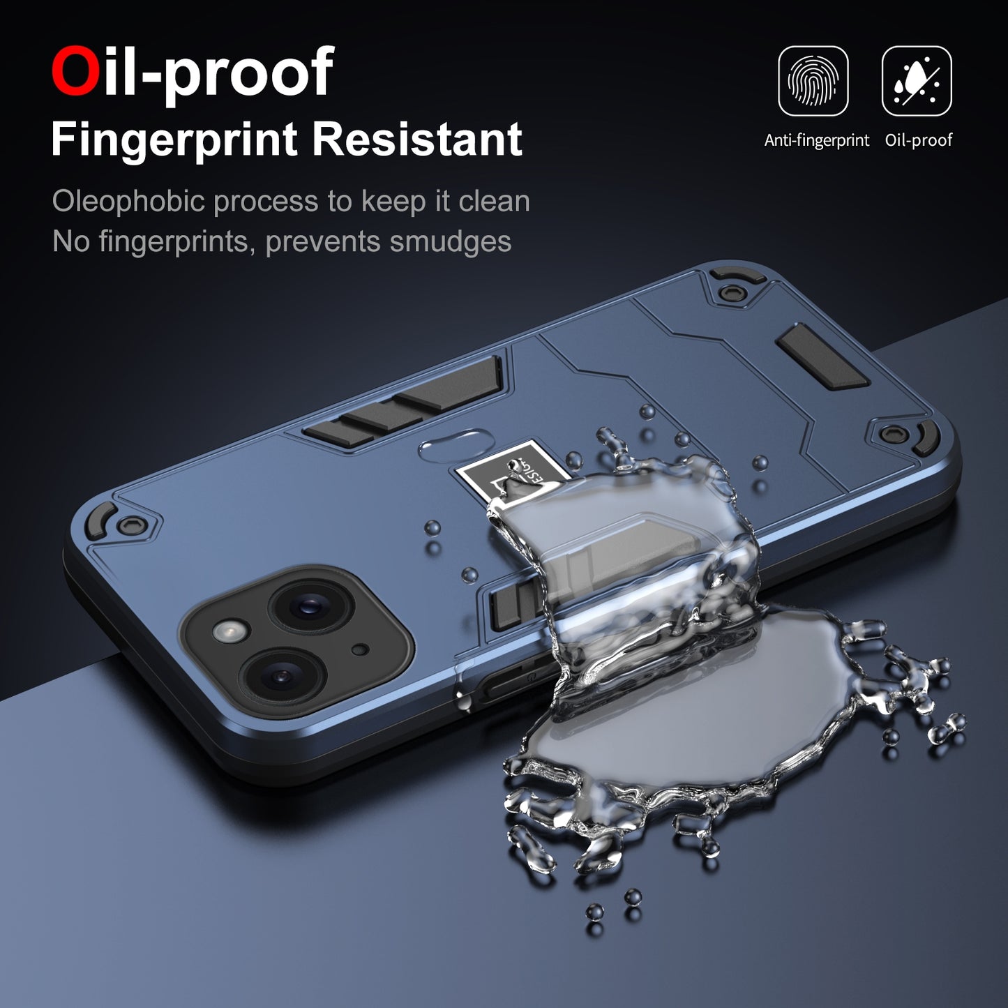 iPhone 15 2 in 1 Shockproof, Lightweight Phone Case with TPU+PC Material, Fashionable Design, and Precise Cut-outs