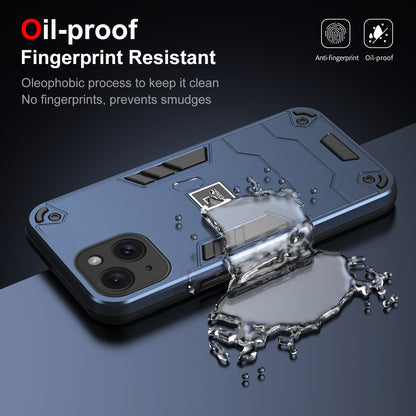 iPhone 15 2 in 1 Shockproof, Lightweight Phone Case with TPU+PC Material, Fashionable Design, and Precise Cut-outs