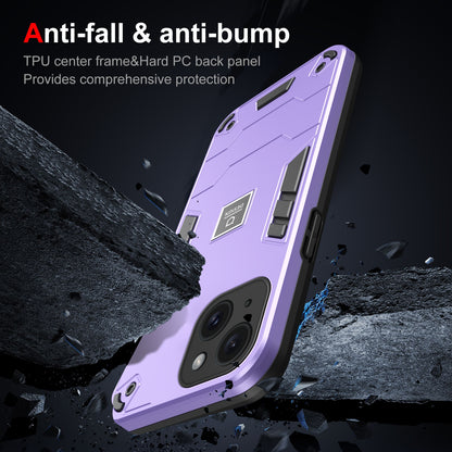 iPhone 15 2 in 1 Shockproof, Lightweight Phone Case with TPU+PC Material, Fashionable Design, and Precise Cut-outs