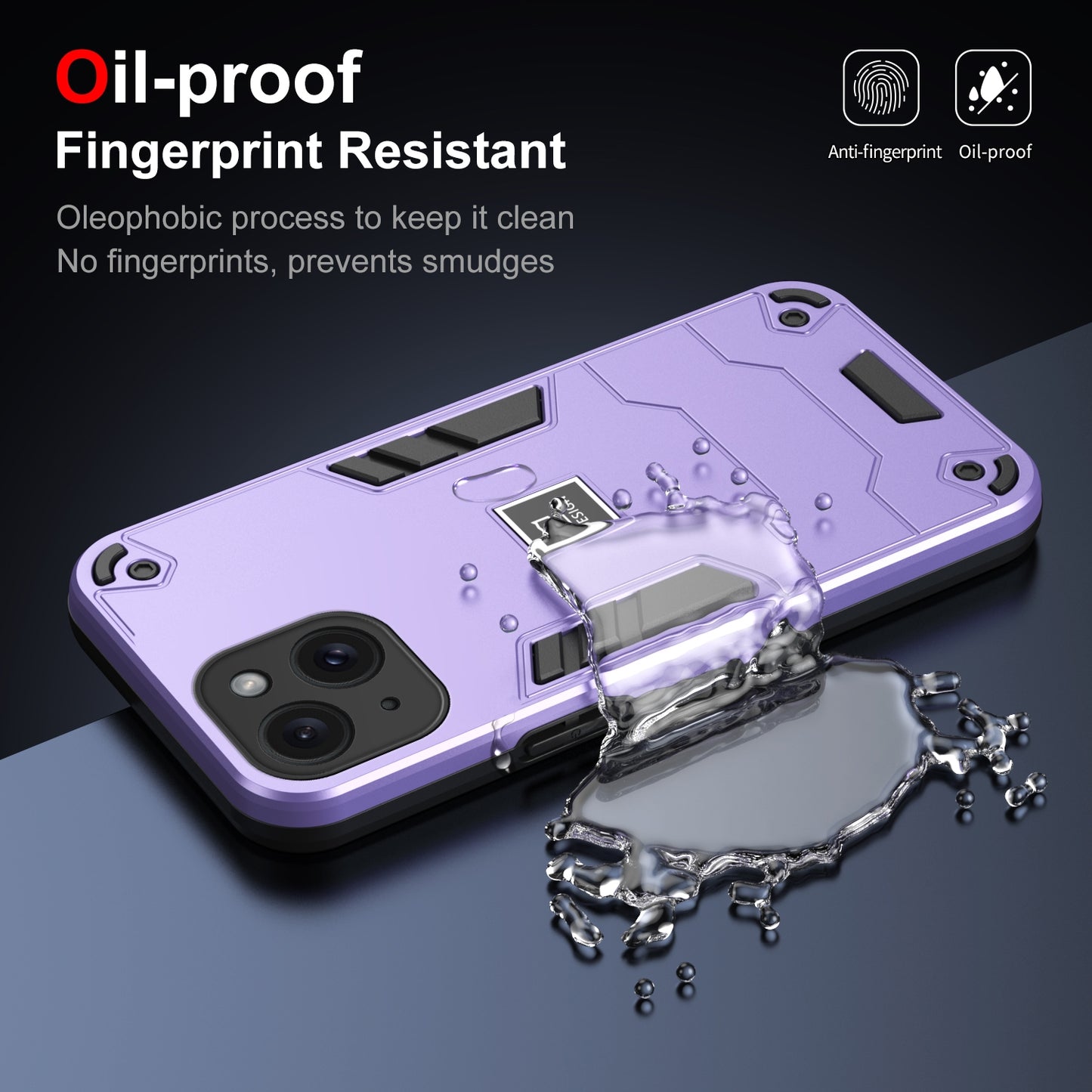 iPhone 15 2 in 1 Shockproof, Lightweight Phone Case with TPU+PC Material, Fashionable Design, and Precise Cut-outs