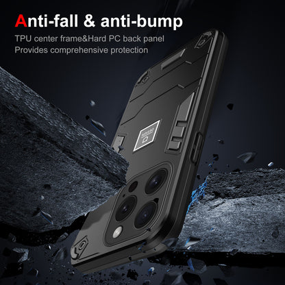 iPhone 15 Pro 2 in 1 Shockproof, Lightweight Phone Case with TPU+PC Material, Fashionable Design, and Precise Cut-outs