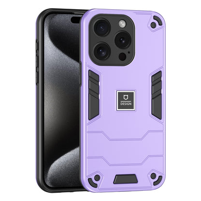 iPhone 15 Pro 2 in 1 Shockproof, Lightweight Phone Case with TPU+PC Material, Fashionable Design, and Precise Cut-outs