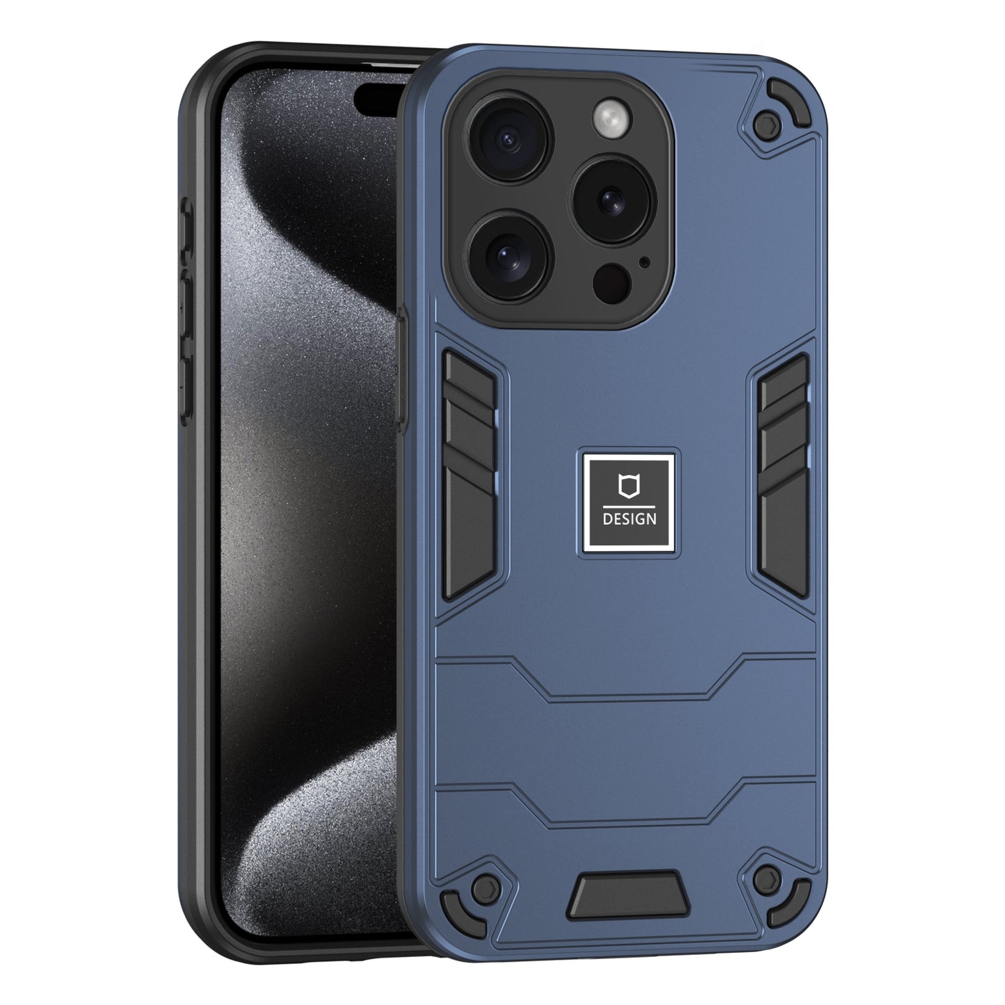iPhone 15 Pro Max 2 in 1 Shockproof, Lightweight Phone Case with TPU+PC Material, Fashionable Design, and Precise Cut-outs