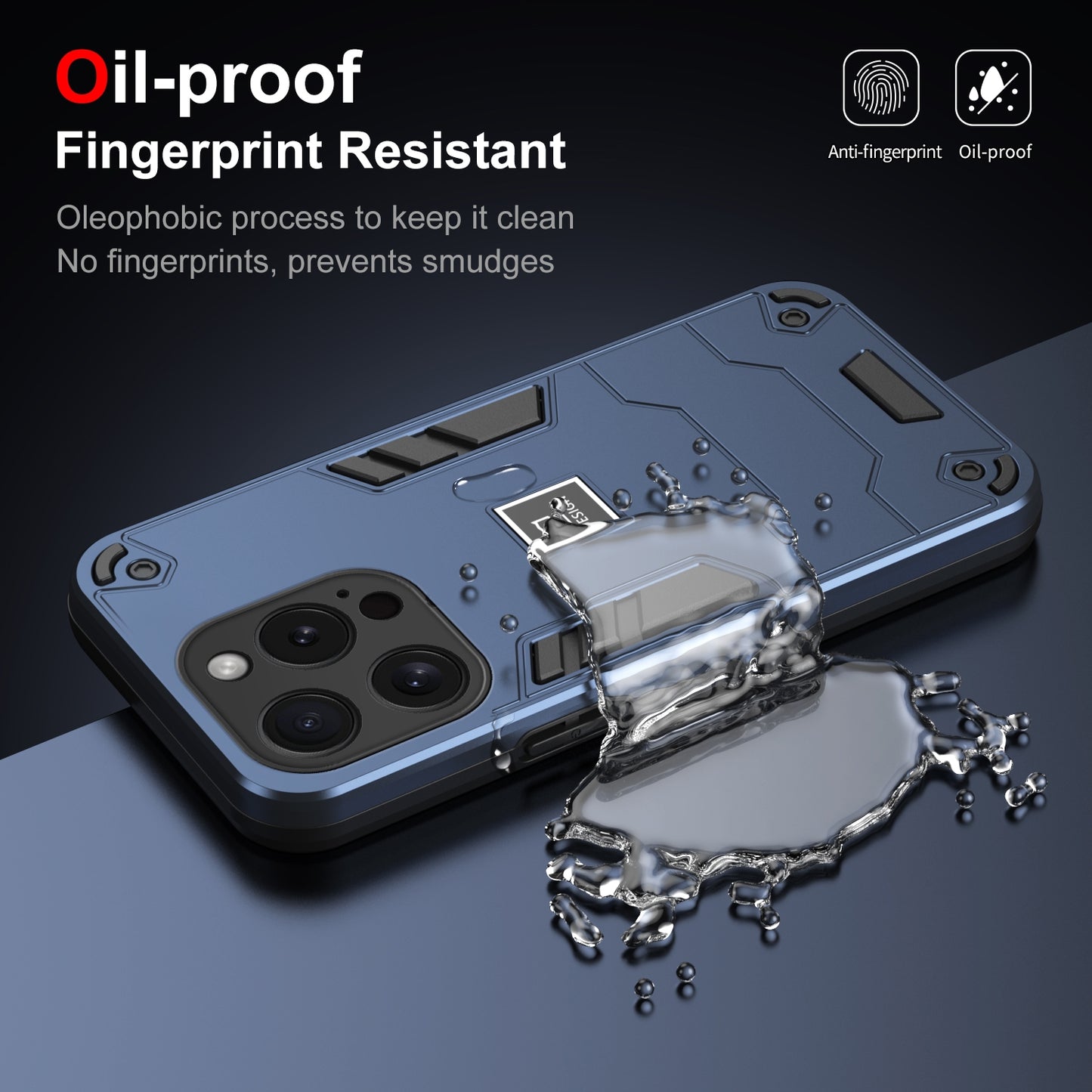 iPhone 15 Pro Max 2 in 1 Shockproof, Lightweight Phone Case with TPU+PC Material, Fashionable Design, and Precise Cut-outs