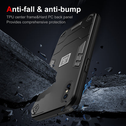 iPhone X 2 in 1 Shockproof, Lightweight Phone Case with TPU+PC Material, Fashionable Design, and Precise Cut-outs
