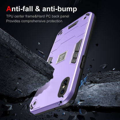 iPhone X 2 in 1 Shockproof, Lightweight Phone Case with TPU+PC Material, Fashionable Design, and Precise Cut-outs