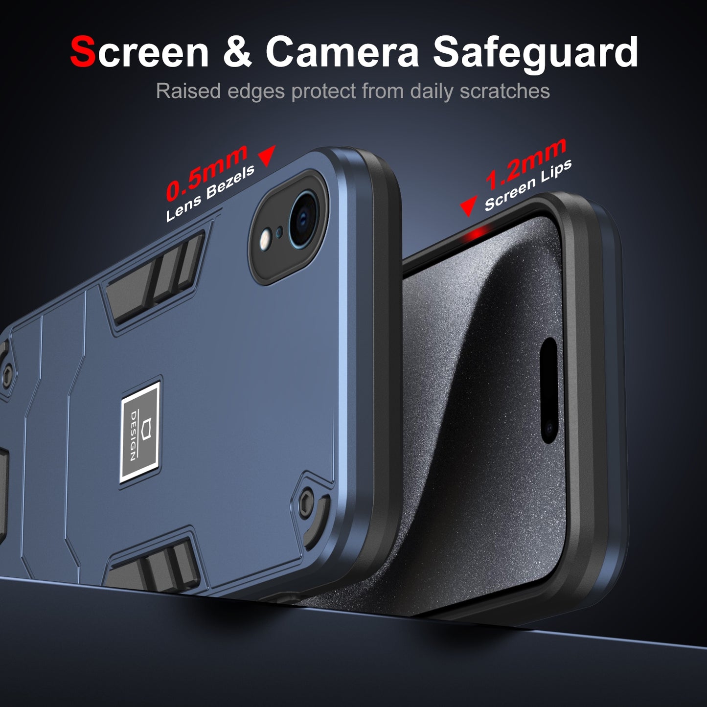 iPhone XR 2 in 1 Shockproof, Lightweight Phone Case with TPU+PC Material, Fashionable Design, and Precise Cut-outs