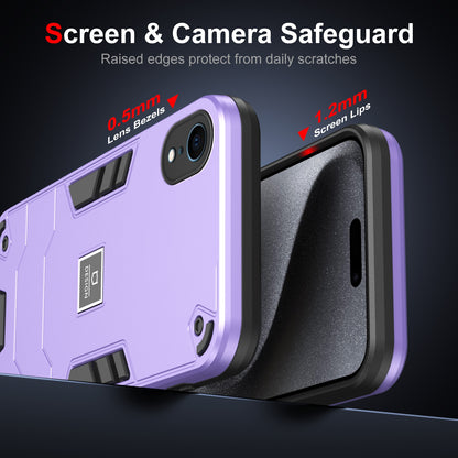 iPhone XR 2 in 1 Shockproof, Lightweight Phone Case with TPU+PC Material, Fashionable Design, and Precise Cut-outs