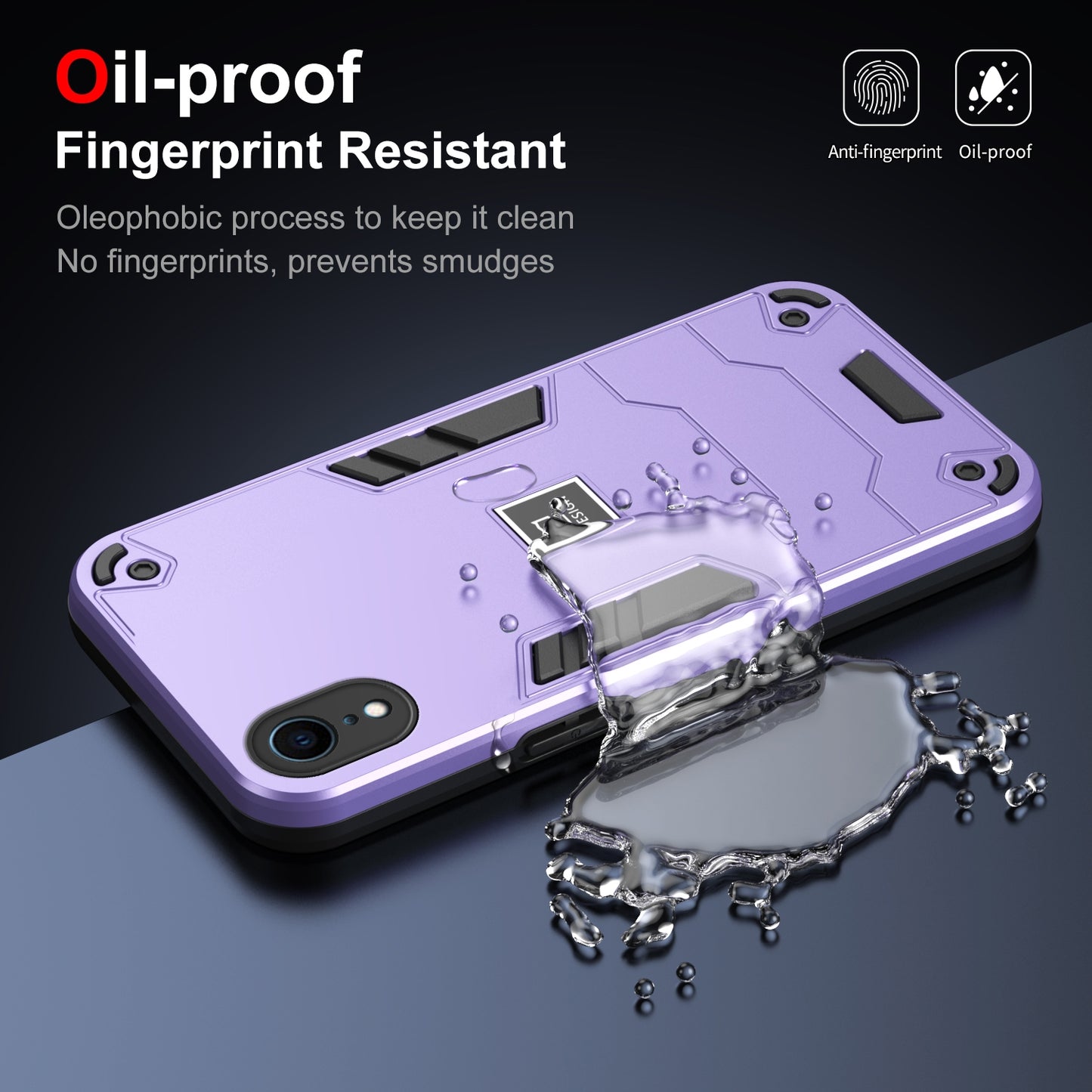 iPhone XR 2 in 1 Shockproof, Lightweight Phone Case with TPU+PC Material, Fashionable Design, and Precise Cut-outs