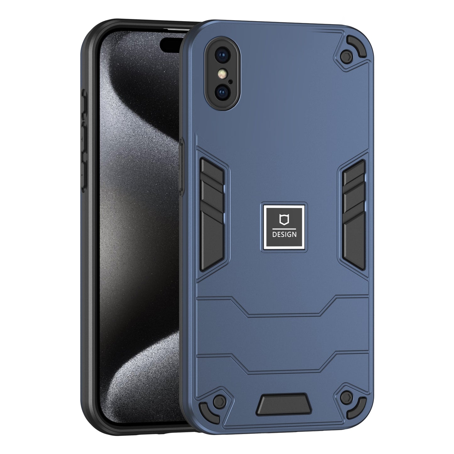 iPhone XS Max 2 in 1 Shockproof, Lightweight Phone Case with TPU+PC Material, Fashionable Design, and Precise Cut-outs