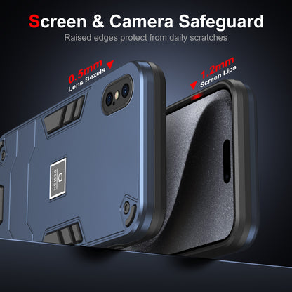 iPhone XS Max 2 in 1 Shockproof, Lightweight Phone Case with TPU+PC Material, Fashionable Design, and Precise Cut-outs