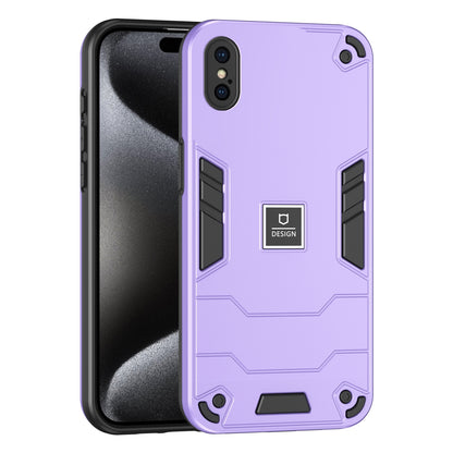 iPhone XS Max 2 in 1 Shockproof, Lightweight Phone Case with TPU+PC Material, Fashionable Design, and Precise Cut-outs
