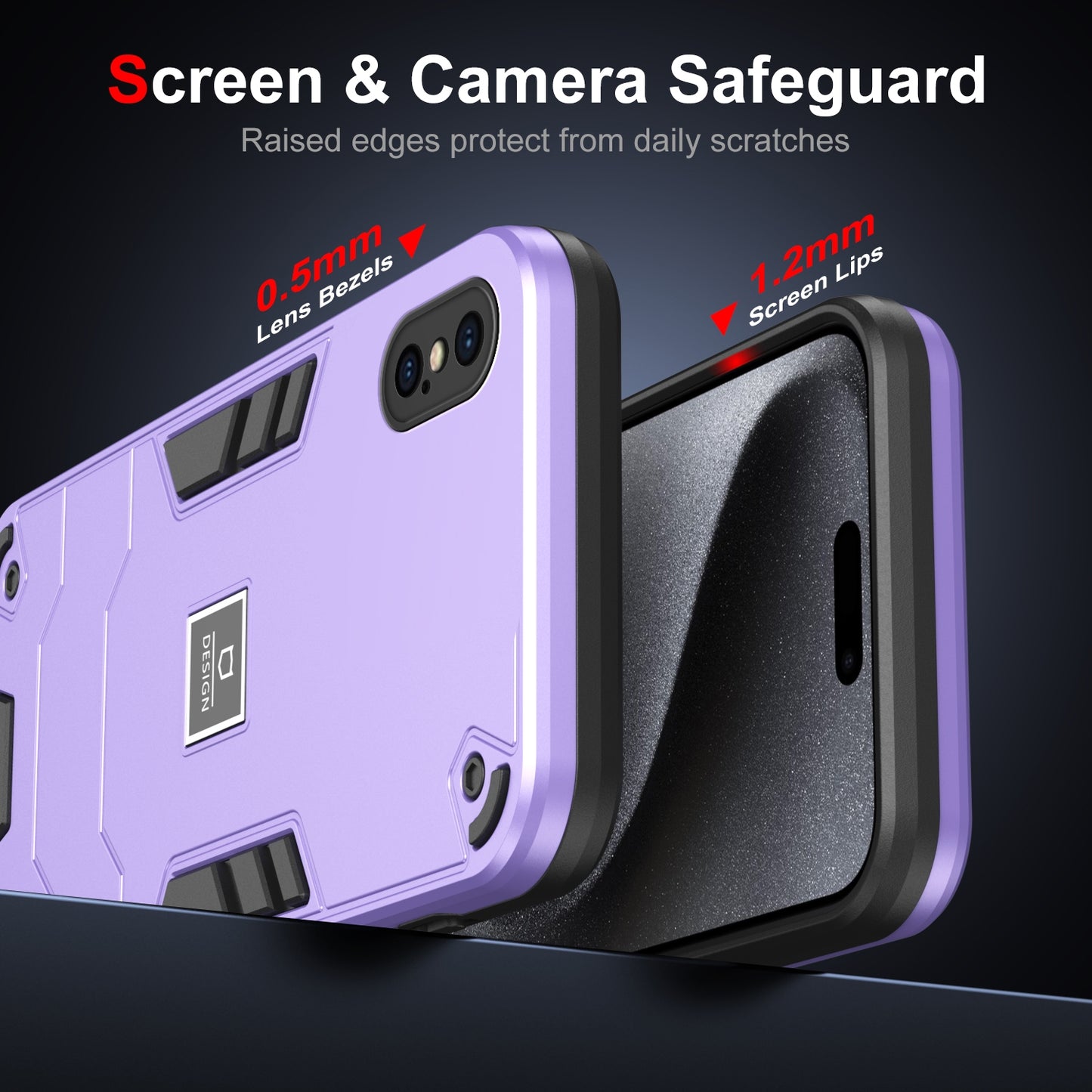 iPhone XS Max 2 in 1 Shockproof, Lightweight Phone Case with TPU+PC Material, Fashionable Design, and Precise Cut-outs
