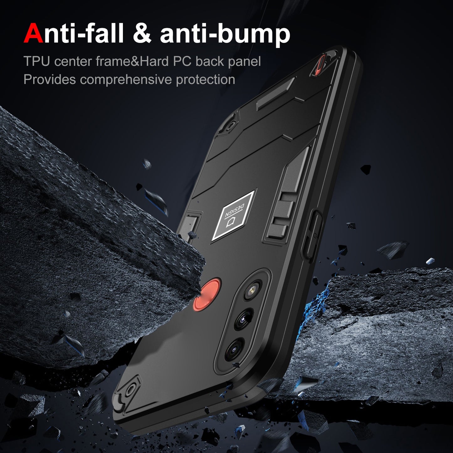 Motorola Moto E7 Power 2 in 1 Shockproof, Lightweight Phone Case with TPU+PC Material, Fashionable Design, and Precise Cut-outs