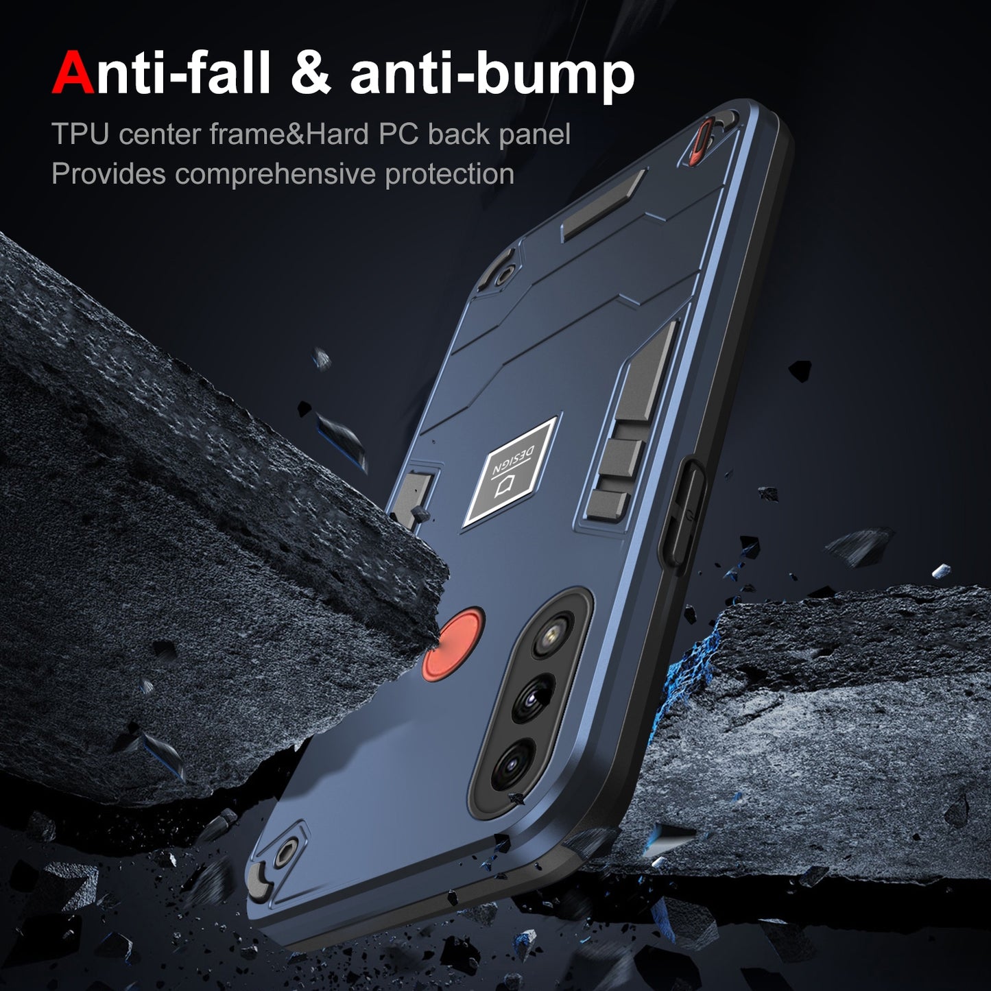 Motorola Moto E7 Power 2 in 1 Shockproof, Lightweight Phone Case with TPU+PC Material, Fashionable Design, and Precise Cut-outs
