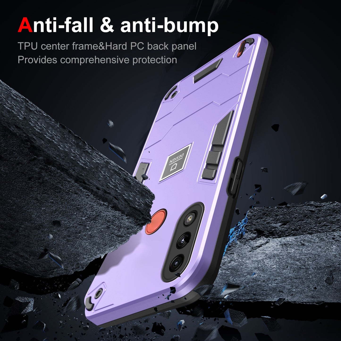 Motorola Moto E7 Power 2 in 1 Shockproof, Lightweight Phone Case with TPU+PC Material, Fashionable Design, and Precise Cut-outs
