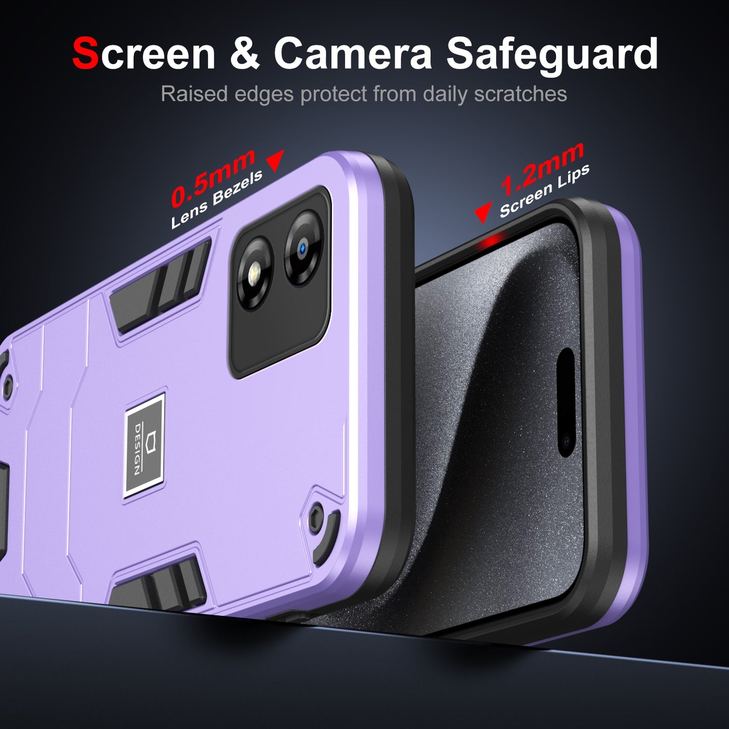 Motorola Moto E13 2 in 1 Shockproof, Lightweight Phone Case with TPU+PC Material, Fashionable Design, and Precise Cut-outs