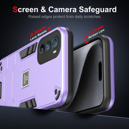 Motorola Edge 30 2 in 1 Shockproof, Lightweight Phone Case with TPU+PC Material, Fashionable Design, and Precise Cut-outs