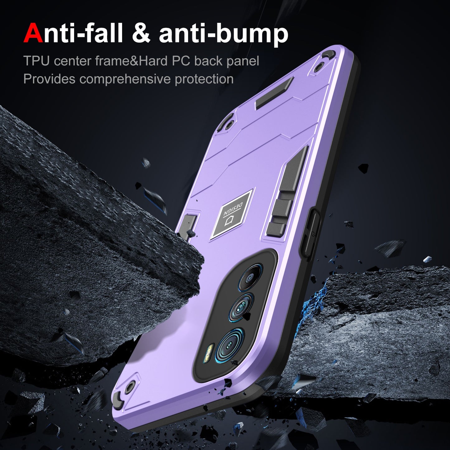 Motorola Edge 30 2 in 1 Shockproof, Lightweight Phone Case with TPU+PC Material, Fashionable Design, and Precise Cut-outs