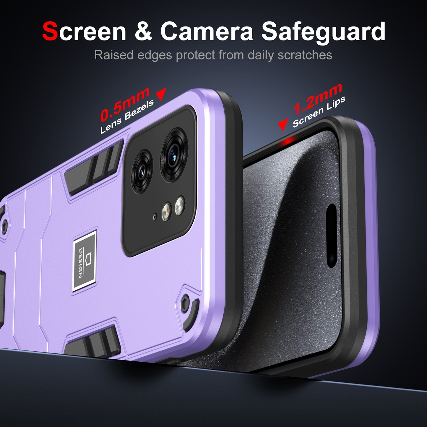 Motorola Edge 40 2 in 1 Shockproof, Lightweight Phone Case with TPU+PC Material, Fashionable Design, and Precise Cut-outs