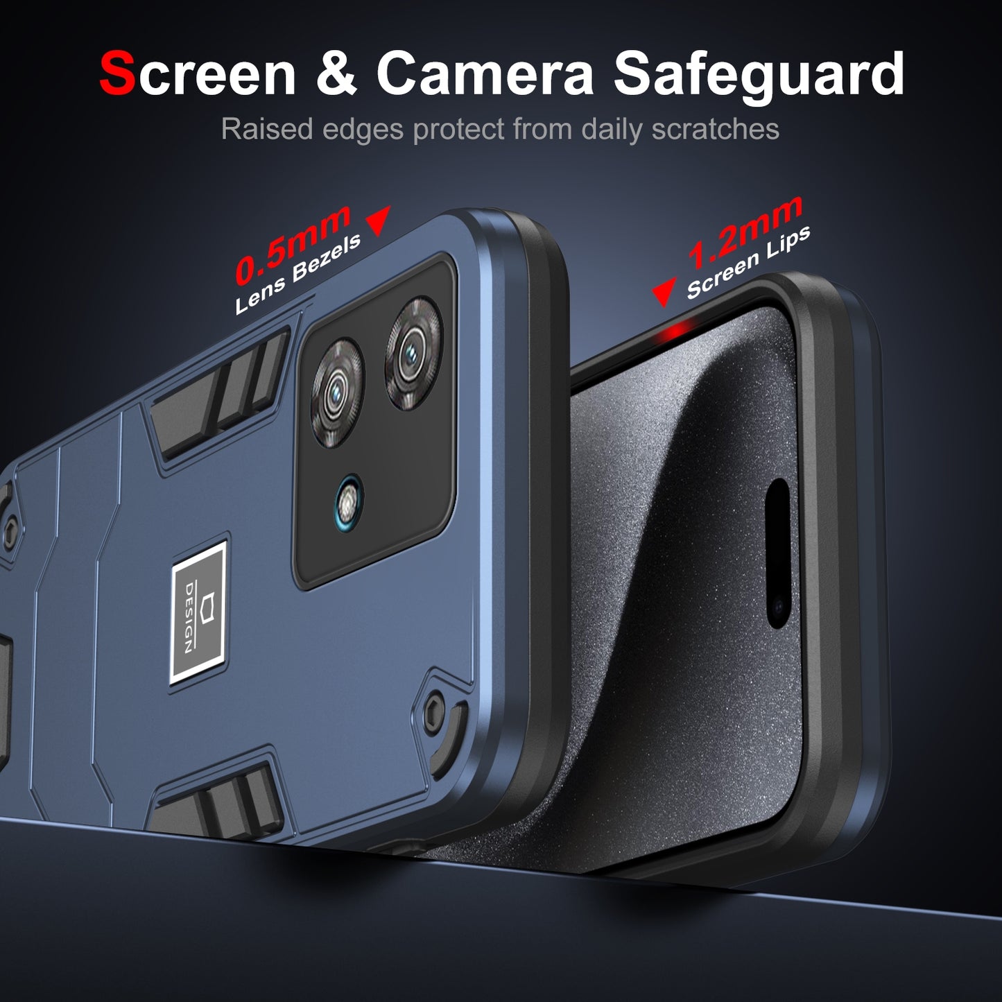 Motorola Edge 40 Neo 2 in 1 Shockproof, Lightweight Phone Case with TPU+PC Material, Fashionable Design, and Precise Cut-outs