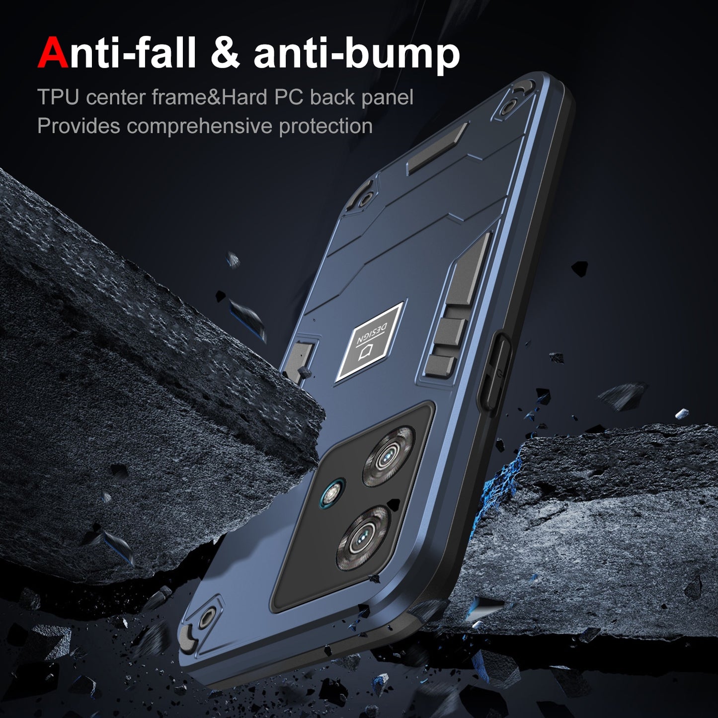 Motorola Edge 40 Neo 2 in 1 Shockproof, Lightweight Phone Case with TPU+PC Material, Fashionable Design, and Precise Cut-outs