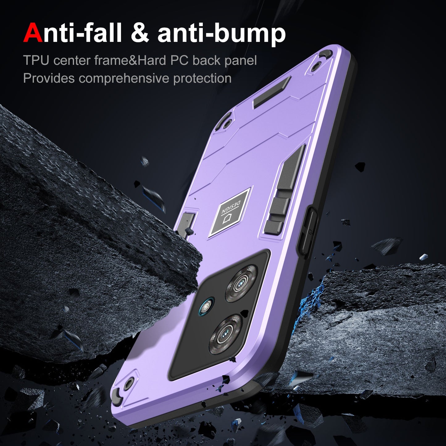 Motorola Edge 40 Neo 2 in 1 Shockproof, Lightweight Phone Case with TPU+PC Material, Fashionable Design, and Precise Cut-outs